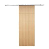 Porta De Correr P- Verniz Frisada Kit Alumínio F03 - 210x60 - 2