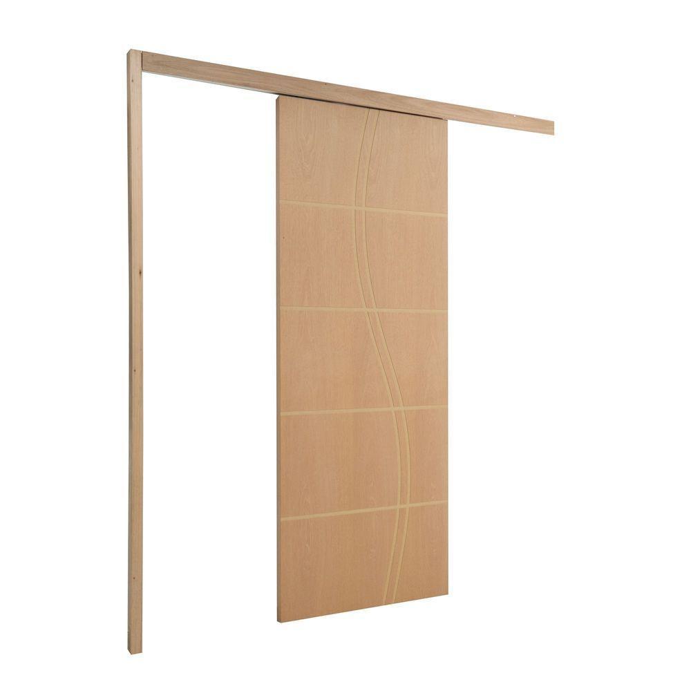 Porta De Correr P- Verniz Frisada Fs Duplo 210x90 - 2