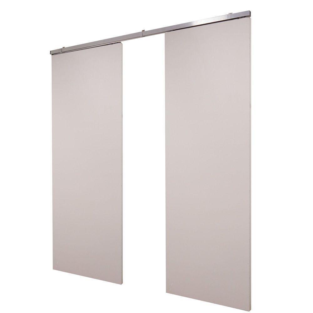 Porta De Correr Dupla Branco Prime Kit Alumínio 210x180 - 3