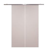 Porta De Correr Dupla Branco Prime Kit Alumínio 210x140 - 1