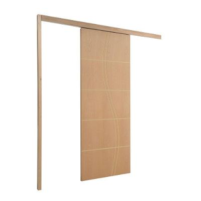 Porta De Correr P- Verniz Frisada Fs Duplo 210x110
