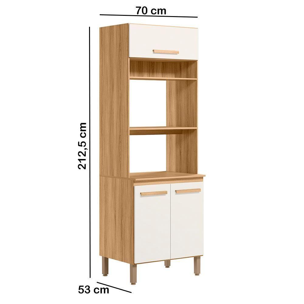 Paneleiro 03 Pt 70 Cm 16994 Freijo Off White Cristal Nicioli Freijo Off White Cristal - 3