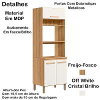 Paneleiro 03 Pt 70 Cm 16994 Freijo Off White Cristal Nicioli Freijo Off White Cristal - 2