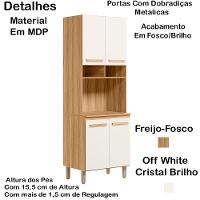 Paneleiro 04 Pt 70 Cm 16992 Freijo Off White Cristal Nicioli - 3