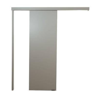 Porta De Correr Laqueada Cinza 210x100
