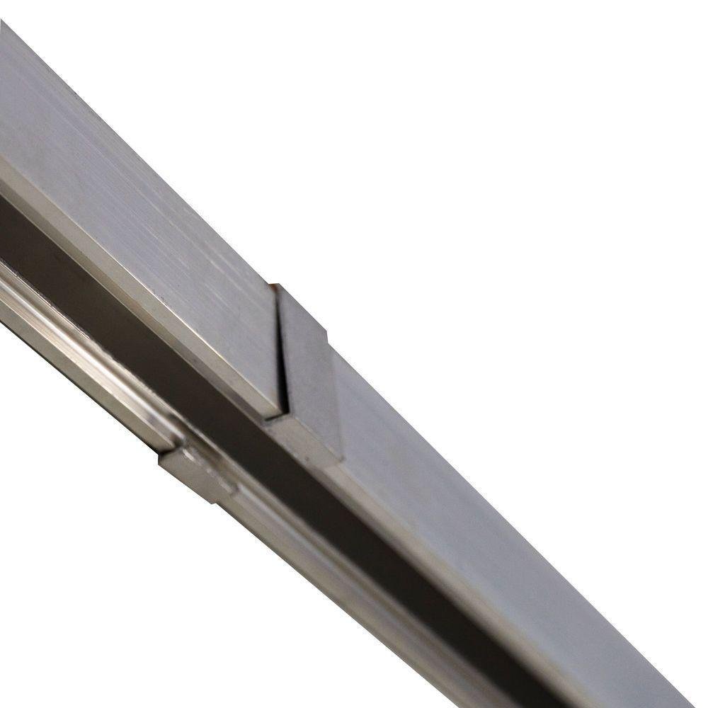 Porta De Correr Verniz Com Kit Alumínio Cinza Claro - 210x110 - 4