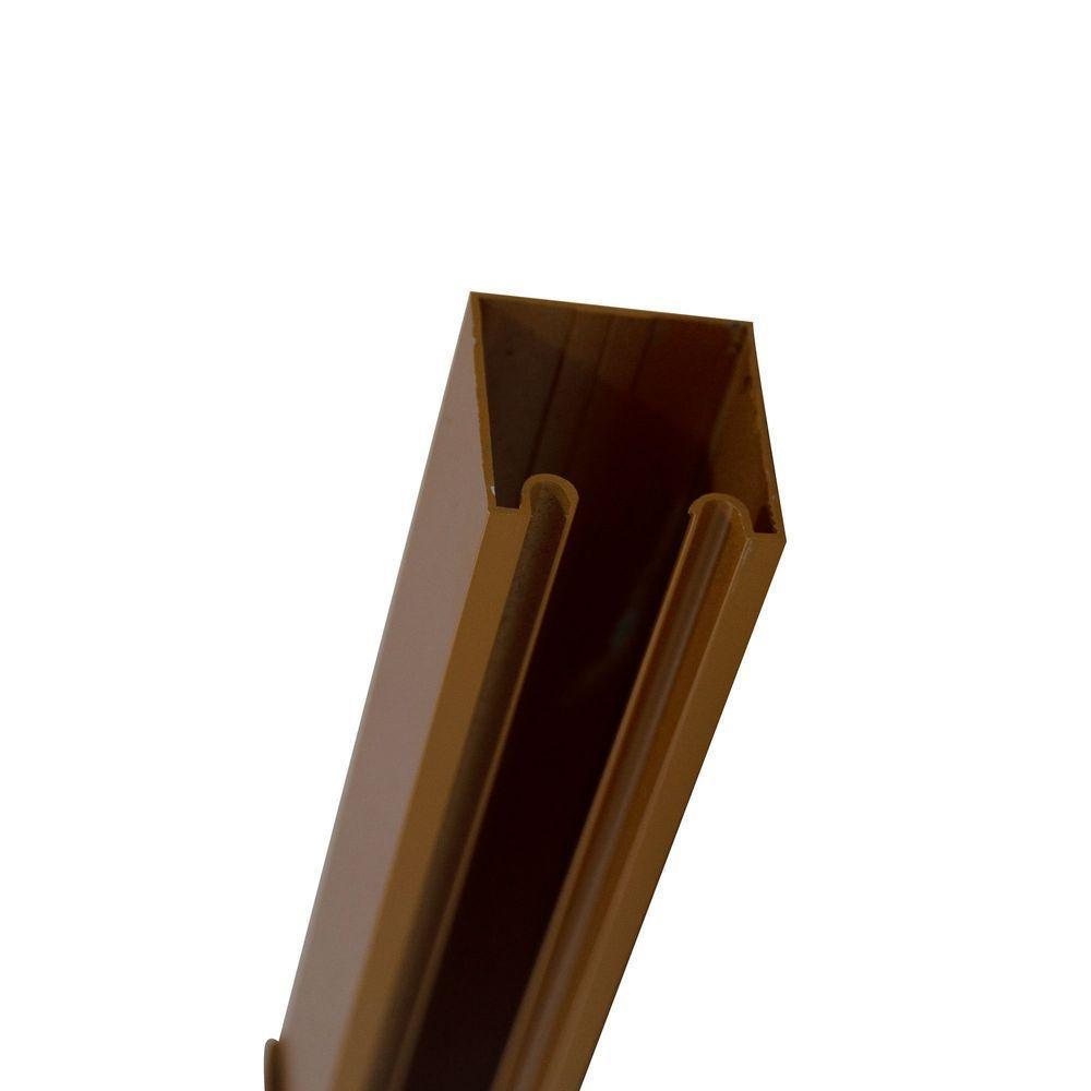 Porta De Correr Verniz Com Kit Alumínio Marrom - 210x90 - 4