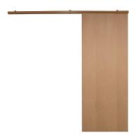 Porta De Correr Verniz Com Kit Alumínio Marrom - 210x80 - 1