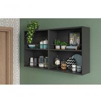 Armário Aéreo Cozinhas Itatiaia Midi Pop Art I3 com Nicho Grafite/Branco - 5