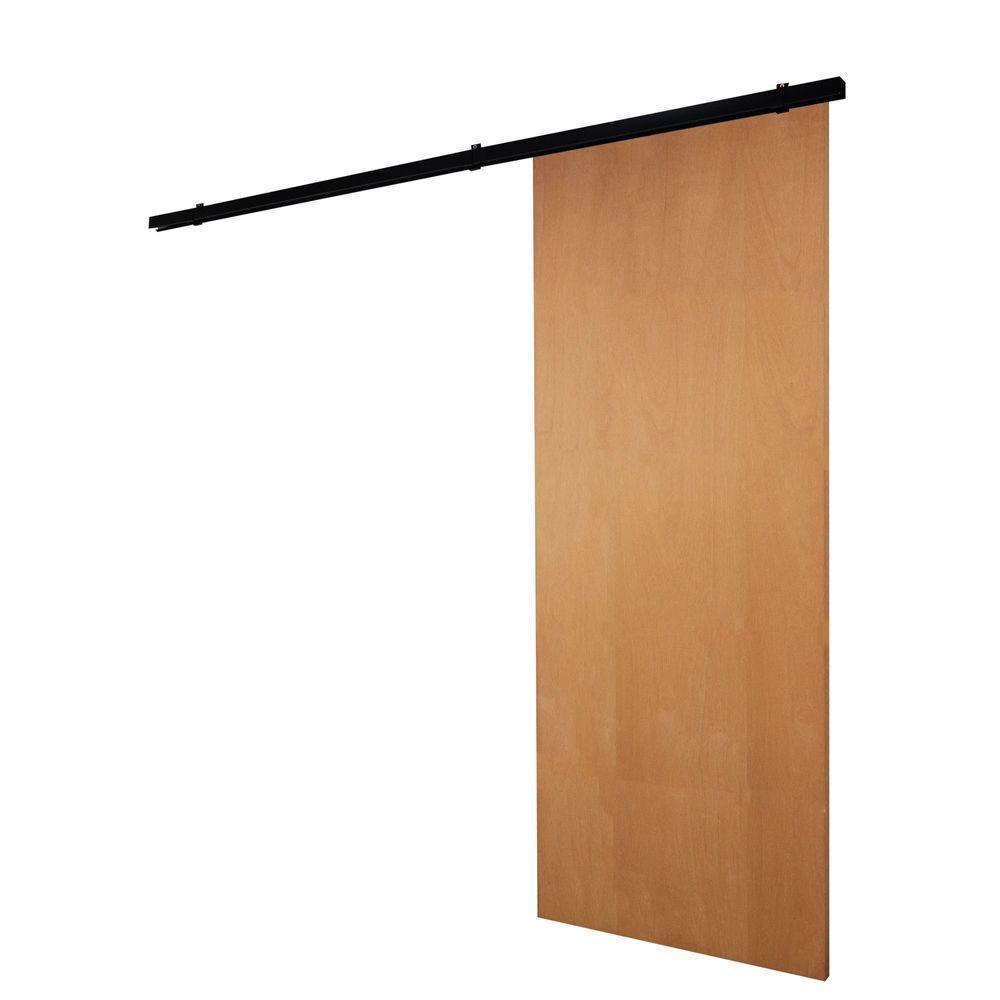 Porta De Correr Verniz Com Kit Alumínio Preto - 210x90 - 1