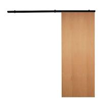 Porta De Correr Verniz Com Kit Alumínio Preto - 210x100 - 2