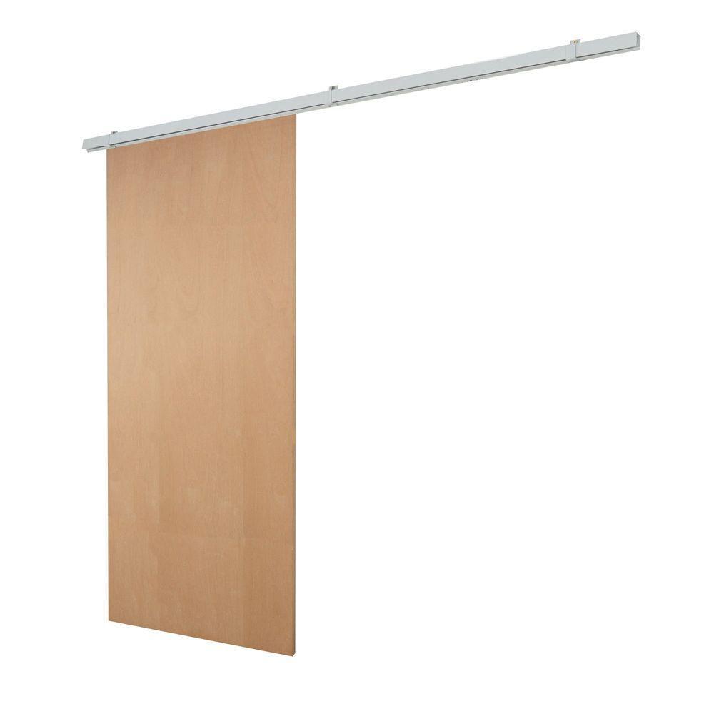 Porta De Correr Verniz Com Kit Alumínio Branco - 210x80 - 2