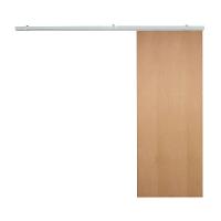 Porta De Correr Verniz Com Kit Alumínio Branco - 210x80 - 1