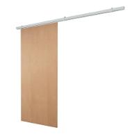 Porta De Correr Verniz Com Kit Alumínio Branco - 210x80 - 2