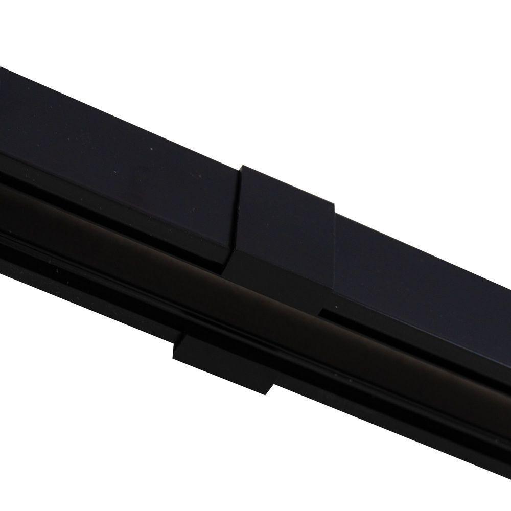 Porta De Correr Verniz Com Kit Alumínio Preto - 210x110 - 3