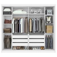 Guarda Roupa Easy Max 2 Portas Com Espelho Branco Lopas - 3