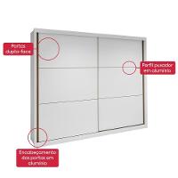 Guarda Roupa Easy Max 2 Portas Com Espelho Branco Lopas - 7