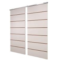 Porta Dupla Branco Prime Frisada Kit Alumínio F10 - 210x140 - 1