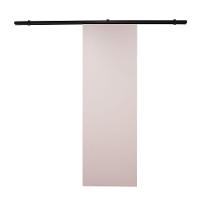 Porta De Correr Branco Prime Com Kit Alumínio Preto - 210x80 - 1