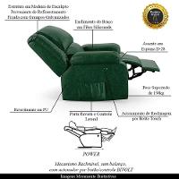 Poltrona Do Papai Reclinável Melim Power Touch Pu Verde Musgo Fh1 - D'rossi - 7
