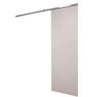 Porta De Correr Branco Prime Com Kit Alumínio Cinza Claro - 210x60 - 1
