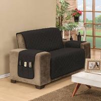 Protetor De Sofá Dupla Face Manu 2 Lugares King - Preto/ Cinza. - 2