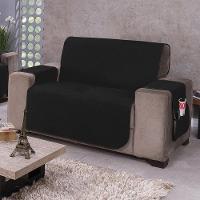 Protetor De Sofá Dupla Face Impermeável Mr 2 Lugares - Preto/cinza. - 5