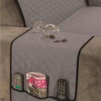 Protetor De Sofá Dupla Face Impermeável Mr 3 Lugares King - Preto/cinza. - 2