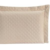 Porta Travesseiro Com Debrum Requinte Liso 01 Peça - Bege - 2