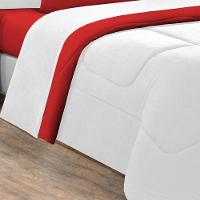 Edredom Malha 100% Algodão Gran Moratta 1 Peça King - Branco-vermelho - 3