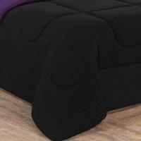 Edredom Malha 100% Algodão Gran Moratta 1 Peça King - Preto-roxo - 2