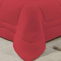 Edredom Dupla Face 100% Algodão Malha Solteiro Gran Moratta 01 Peça - Vermelho- Cinza. - 7