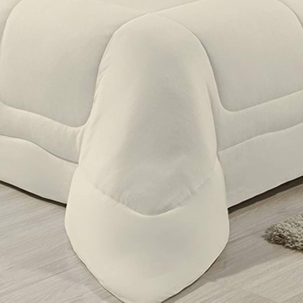 Edredom Dupla Face 100% Algodão Malha Solteiro Gran Moratta 01 Peça - Vermelho- Palha. - 3