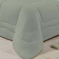 Edredom Dupla Face 100% Algodão Malha King Gran Moratta 01 Peça - Azul- Cinza