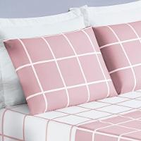 Jogo De Cama Com Lençol De Cima 200 Fios Austin Queen 04 Peças - Rosa - 2
