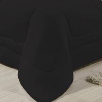 Edredom Dupla Face 100% Algodão Malha King Gran Moratta 01 Peça - Preto- Cinza