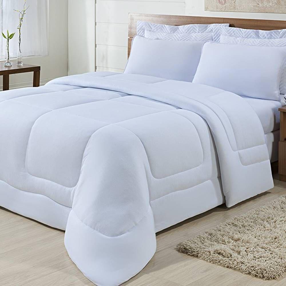 Edredom Dupla Face 100% Algodão Malha King Gran Moratta 01 Peça - Branco - 6