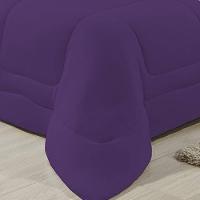 Edredom Dupla Face 100% Algodão Malha King Gran Moratta 01 Peça - Roxo- Lilas