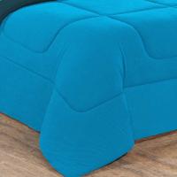 Kit Edredom + Jogo De Lençol Malha 100% Algodão Gran Moratta 6 Peças Queen - Azul Petróleo-azul Turquesa - 3