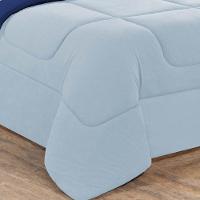 Kit Edredom + Jogo De Lençol Malha 100% Algodão Gran Moratta 5 Peças Solteiro - Azul Bebê-azul Royal - 3