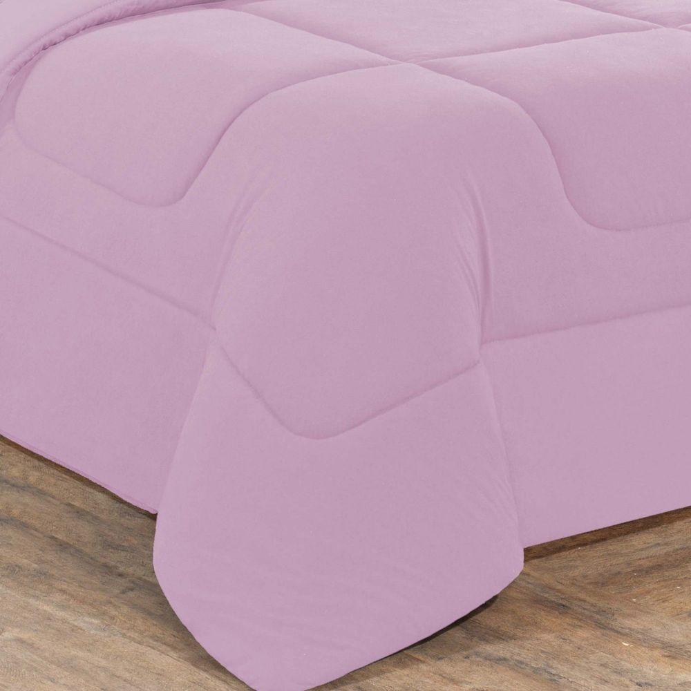 Kit Edredom Malha 100% Algodão Gran Moratta 2 Peças Solteiro - Rosa Bebê-rosa Bebê. - 2