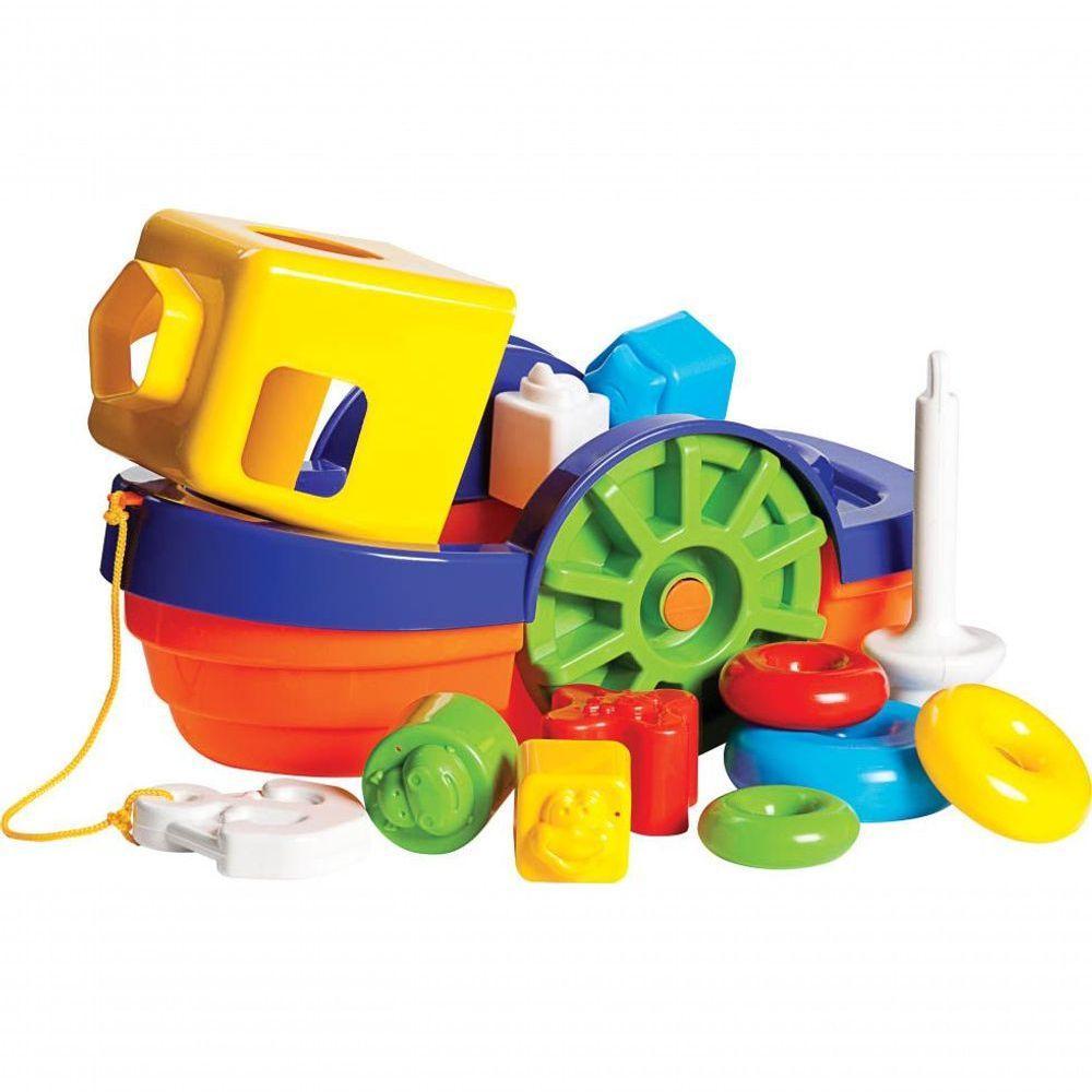 Brinquedo Para Bebê De 1 Ano Barco Didático - 4