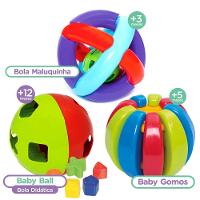 3 Brinquedos Para Bebês Bolas Didática Infantil E Educativo - 1