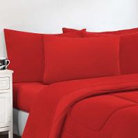 Kit Edredom Malha 100% Algodão Gran Moratta 3 Peças Casal - Vermelho-vermelho. - 2