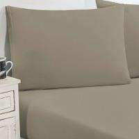 Jogo De Cama Malha Lençol 100% Algodão Gran Moratta 2 Peças Solteiro - Avelã - 3