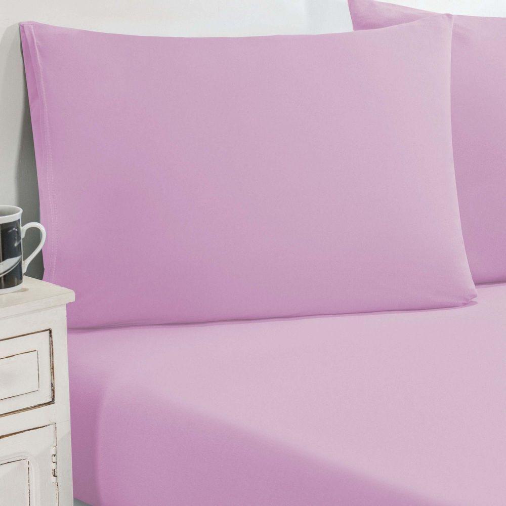 Jogo De Cama Malha Lençol 100% Algodão Gran Moratta 2 Peças Solteiro - Rosa Bebê - 1