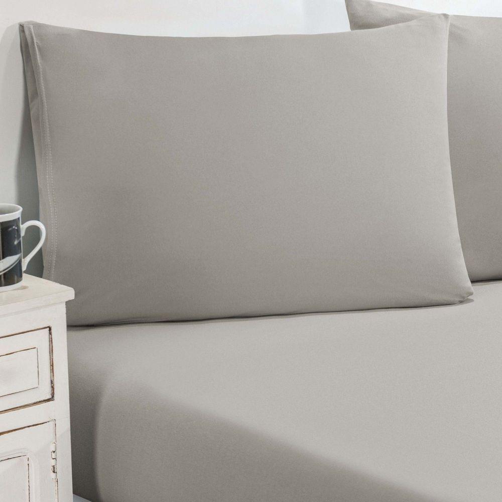 Jogo De Cama Malha Lençol 100% Algodão Gran Moratta 2 Peças Solteiro - Palha - 1