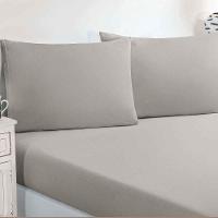 Jogo De Cama Malha Lençol 100% Algodão Gran Moratta 2 Peças Solteiro - Palha - 2