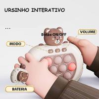 Pop It Mini Game Luzes Som Urso Criança Fidget Interativo Sensorial Anti Estresse Realxa Ansiedade