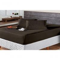 Protetor Colchao King Impermeavel Matelado Aquarela 01 Peça - Marrom. - 1